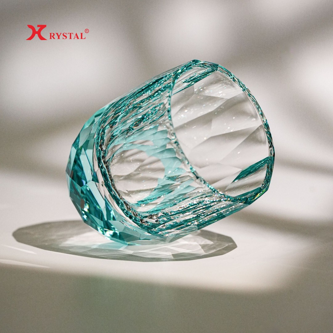 【钻石水晶杯】马卡龙色系耐高温高档威士忌彩色家用创意纯手工切割