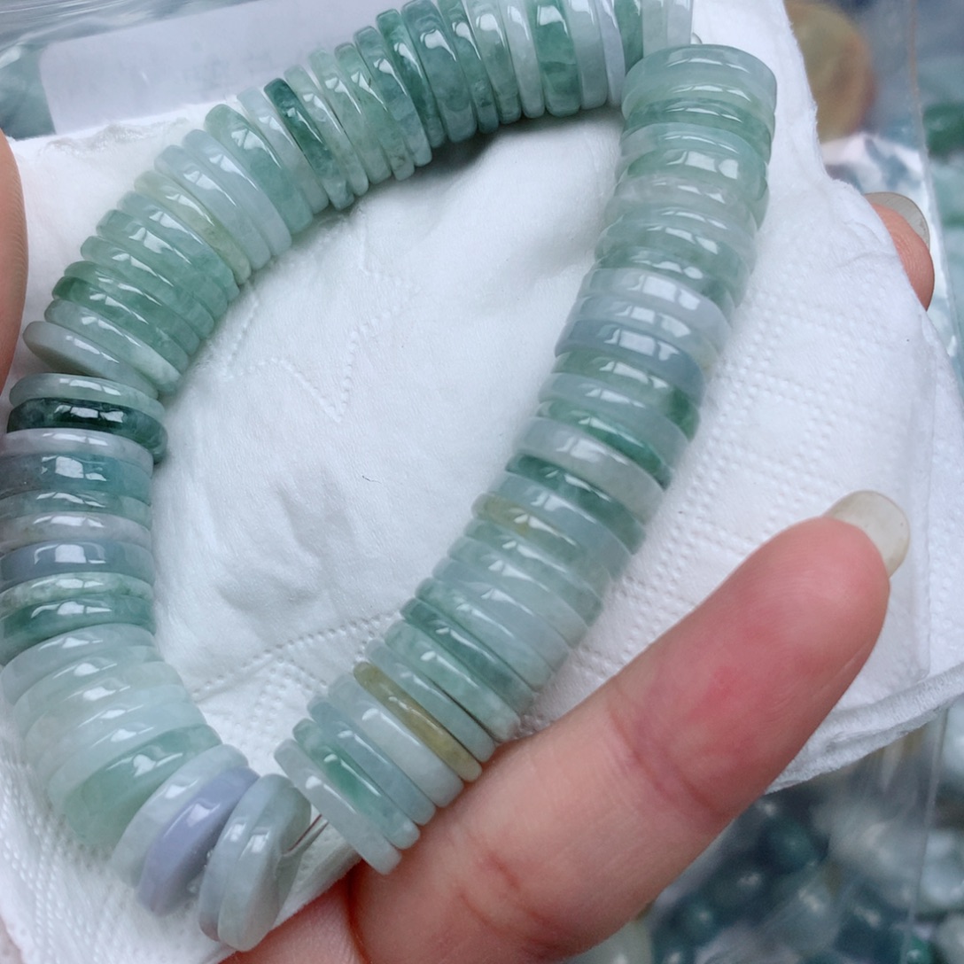 翡翠未镶嵌项链珠子珠