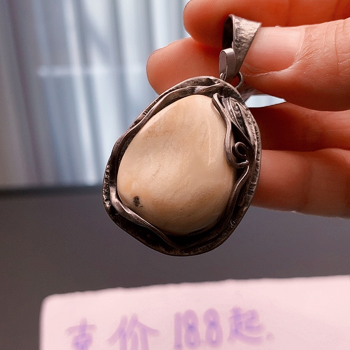 银S925镶嵌颈饰琥珀波兰设计款蜜蜡琥珀