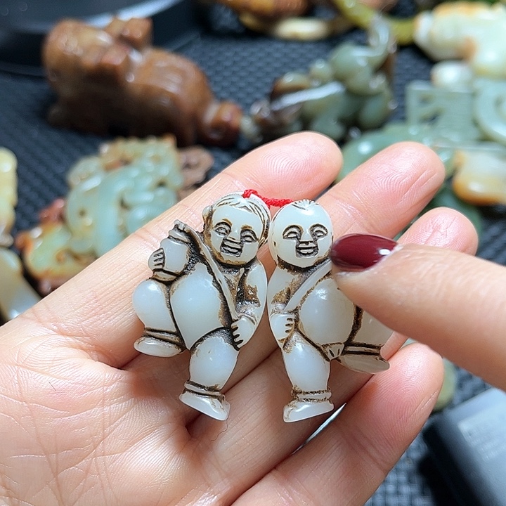 白玉菩提吊坠摆件