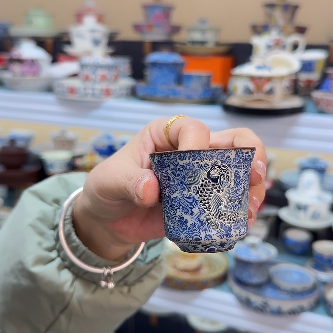 盖碗的时候就可以把碗