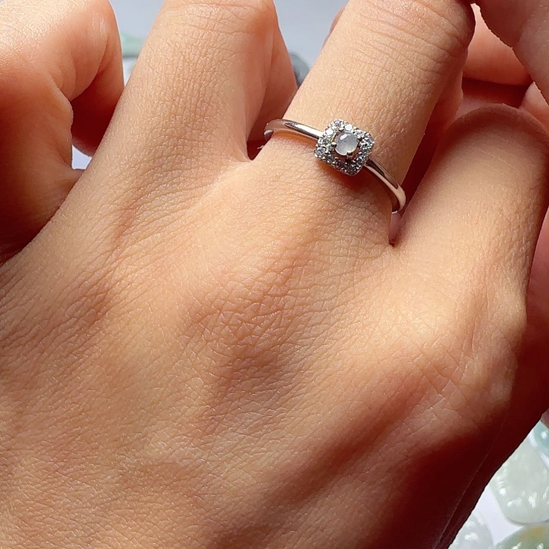 翡翠戒指未镶嵌天然翡翠A货