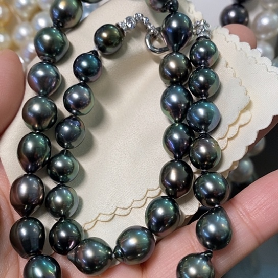 海水珍珠颈饰银S925镶嵌9-11