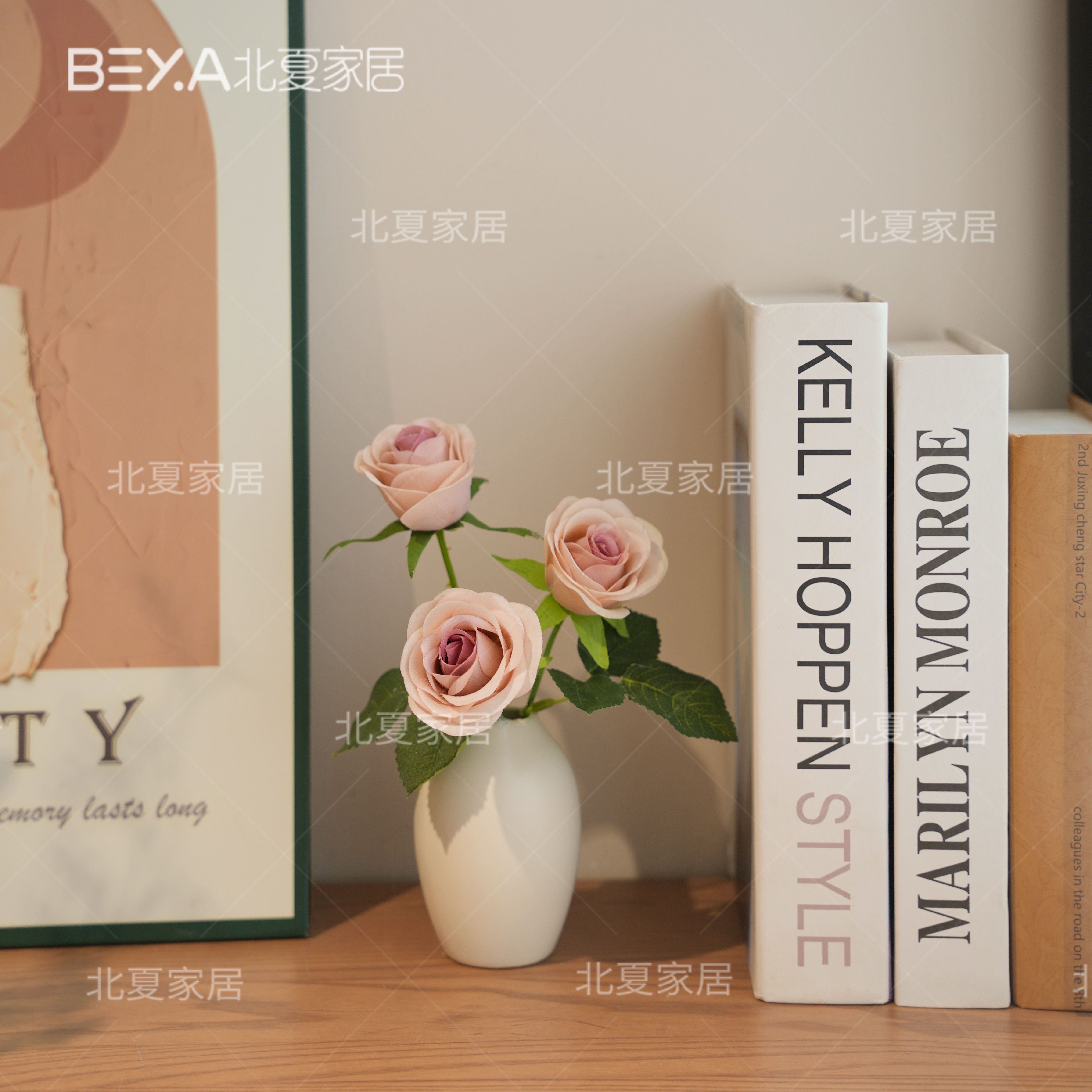 仿真保湿玫瑰花家居客厅假花插花餐桌花摆设装饰品桌面花茶几摆件