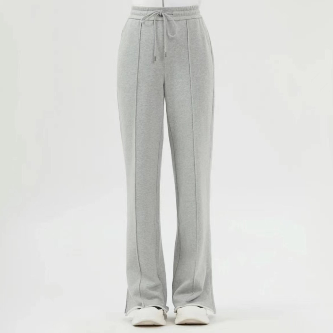 AMASS/阿玛施阿玛施百搭垂感休闲松紧腰宽松直筒长裤5100506