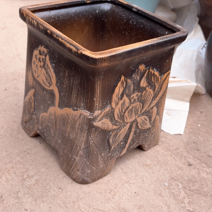 紫砂花盆口径16/19有孔