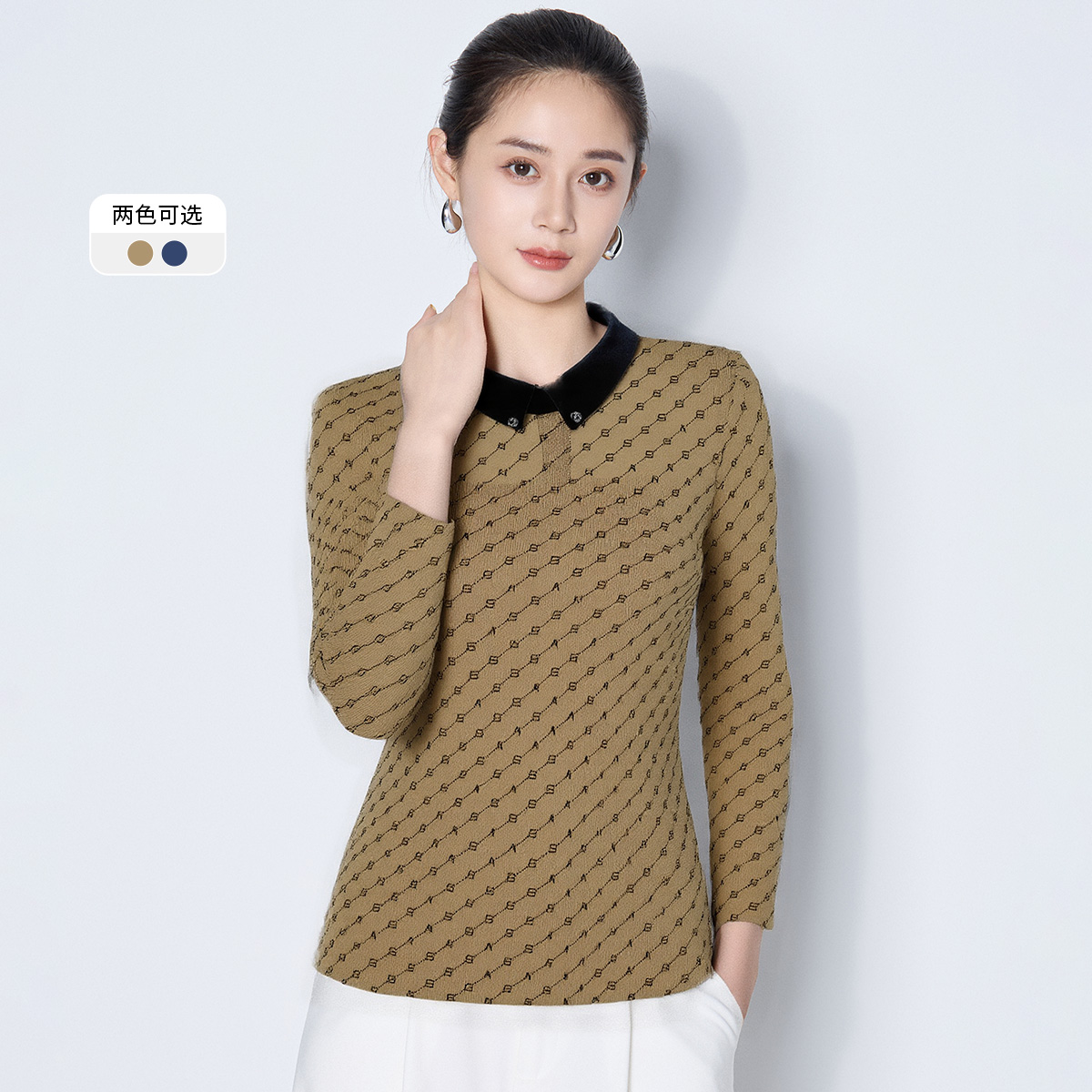 【粉丝专享】马天奴简约通勤针织衫厚款休闲风上衣VHA510POH0