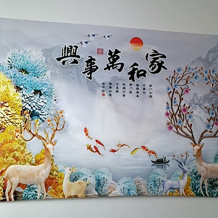 电视背景墙壁画定制各种各样的