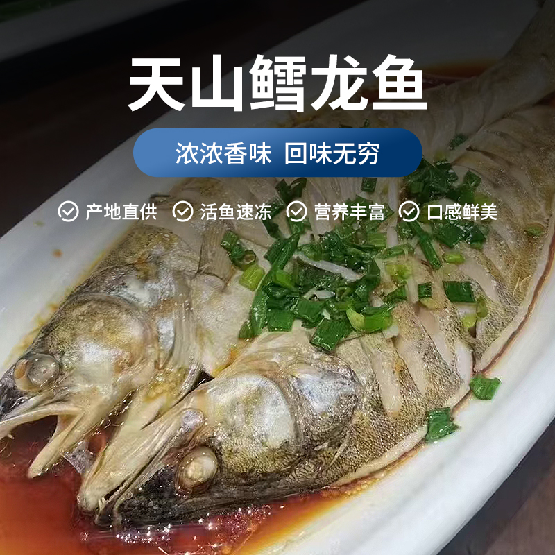 新鲜速冻开背新疆鳕龙鱼去鳞去鳃去内脏免处理烹饪食材