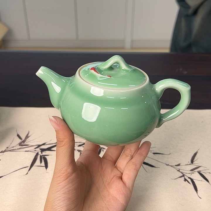 龙泉云间青瓷小米茶器