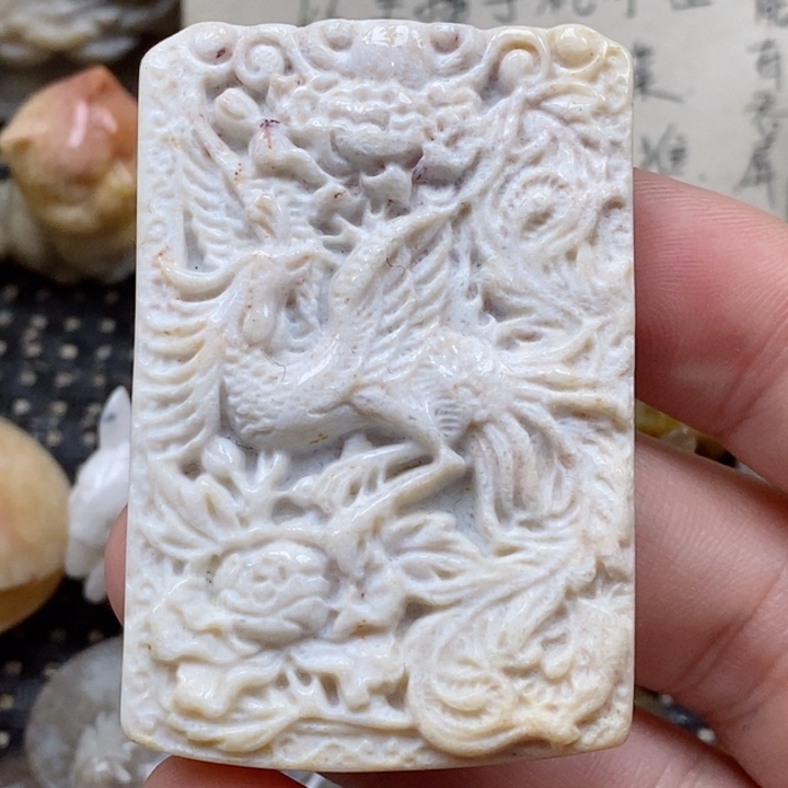 颈饰未镶嵌硅化珊瑚（珊瑚玉）