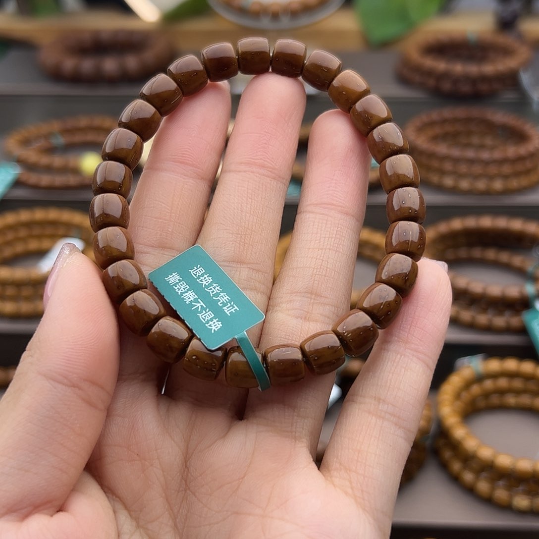 手串紫金鼠安*8直切实心紫金鼠