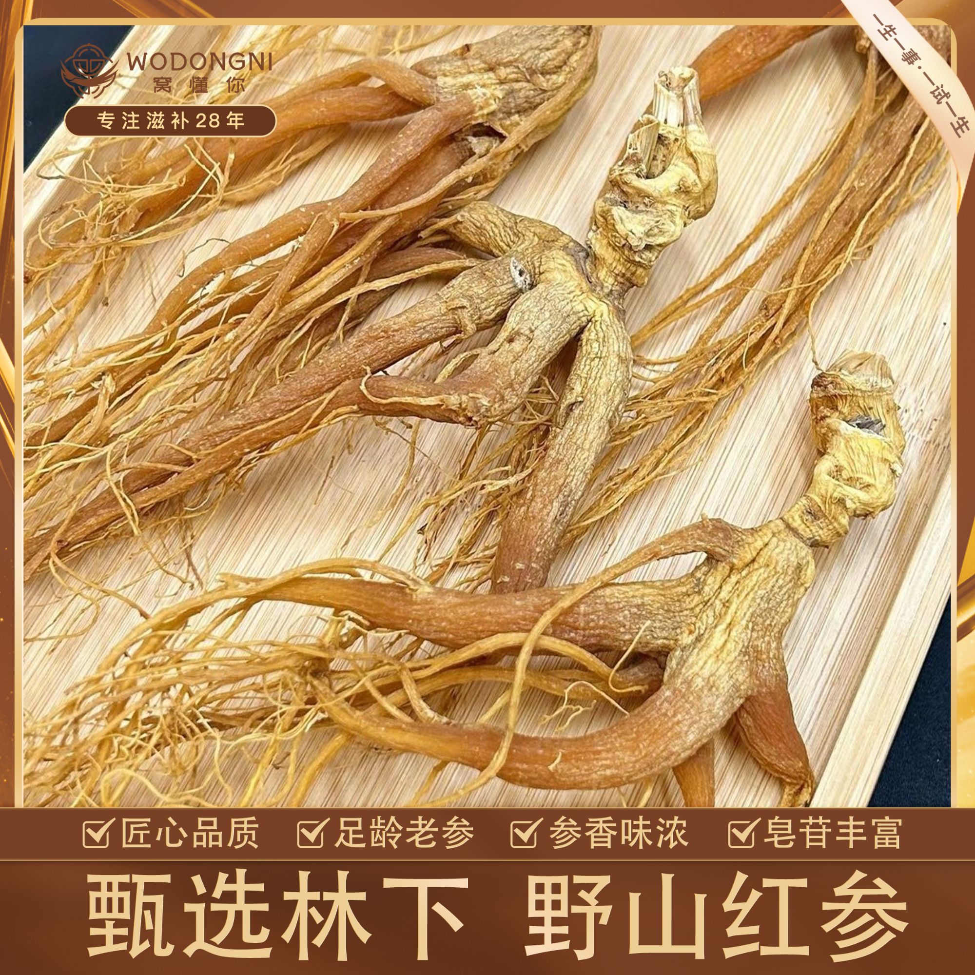 姗姗夫妇-精选嘢山老年份林下红参