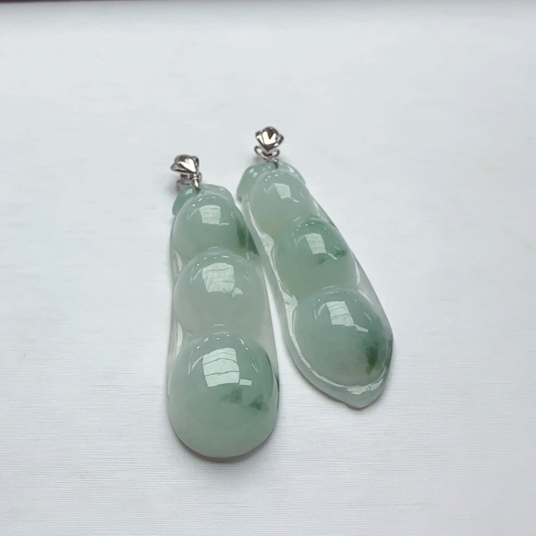 颈饰18K金镶嵌翡翠多样性发其一b266