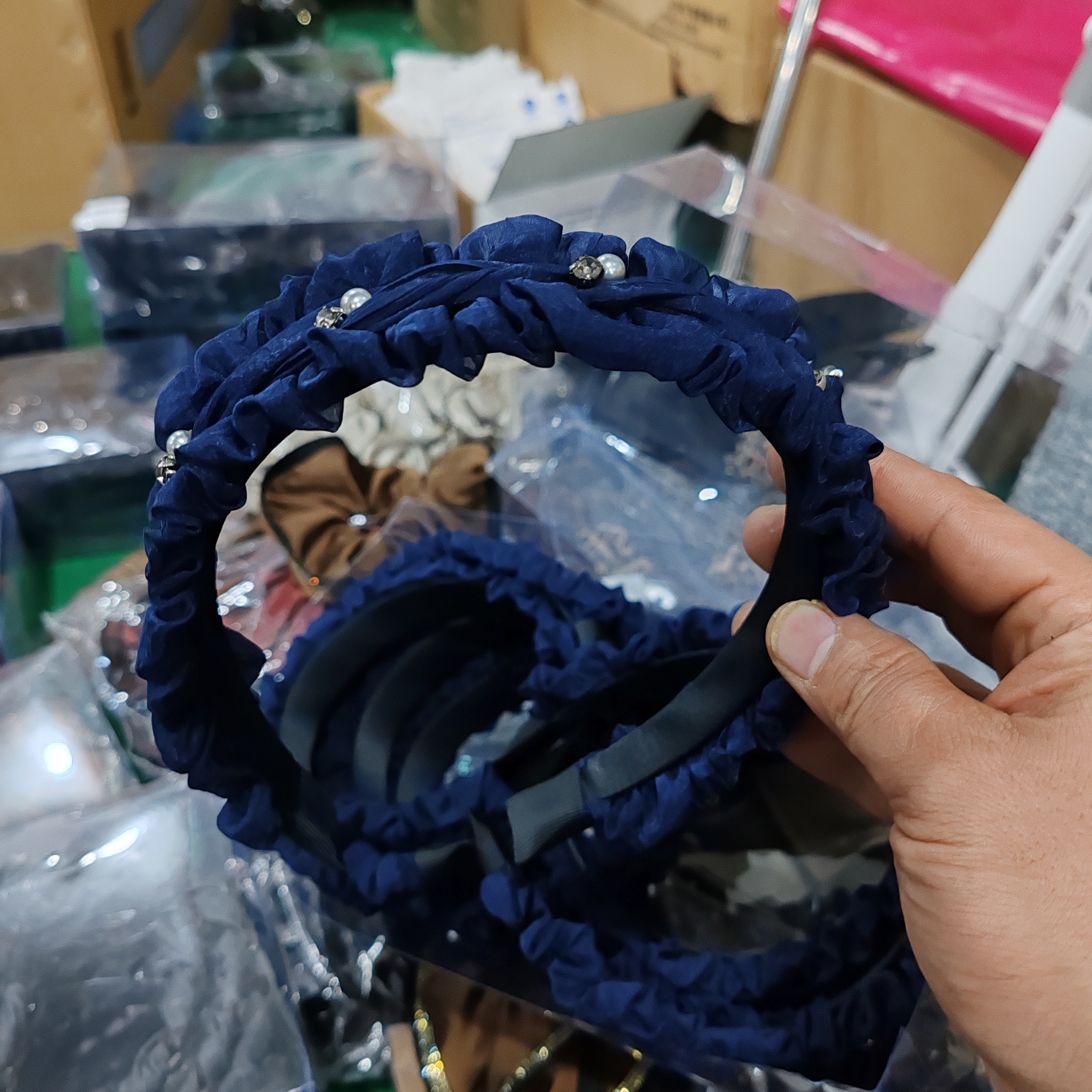 成人简约高弹扎头发发箍发圈