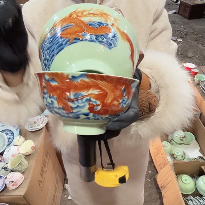 瓷其他景德镇高温瓷一对龙凤碗