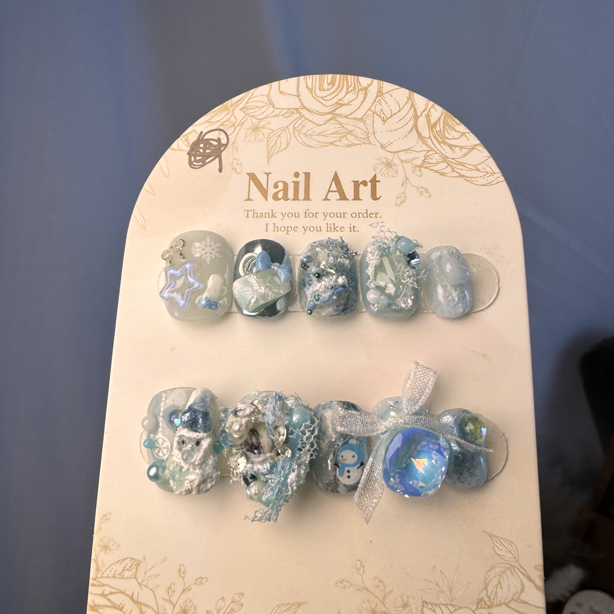 「雪魄女王」纯手工穿戴甲