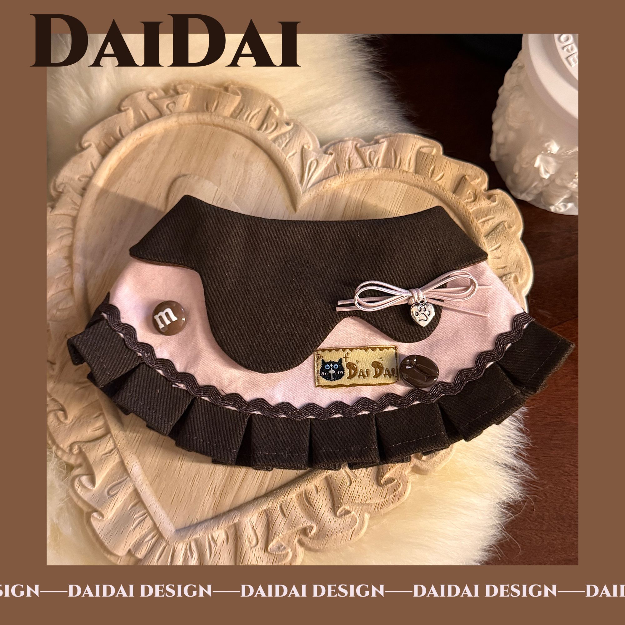 【DAIDAI·独家】独家设计款口水巾｜白桃生巧啵啵