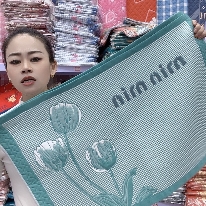 棉绿色郁金香纯棉