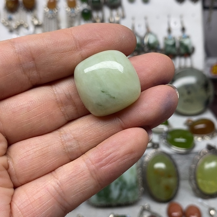 蛇纹石玉戒指未镶嵌*️****