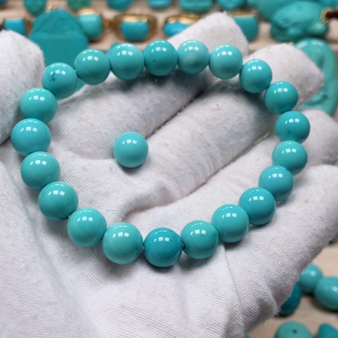 绿松石珠宝奇石未镶嵌花