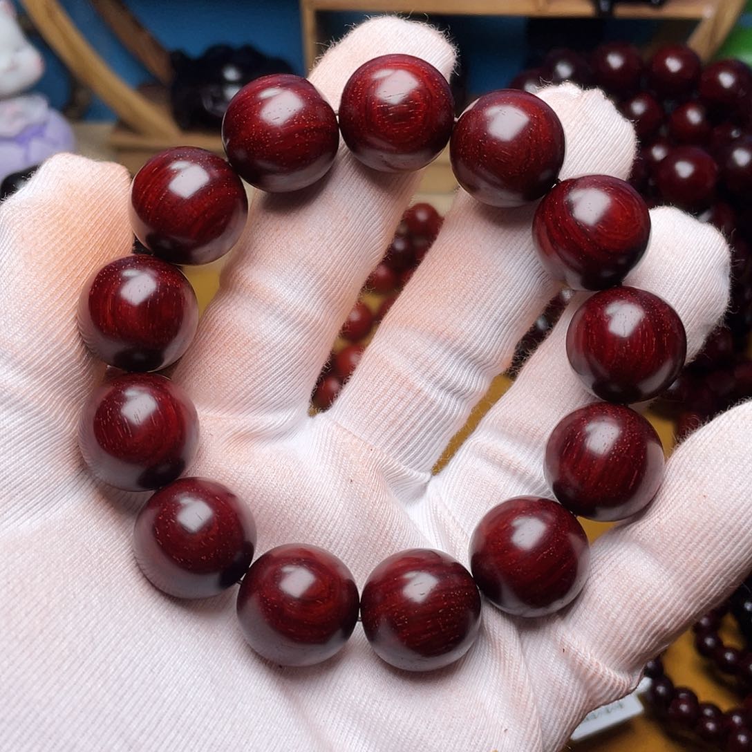 小叶紫檀手串/手链如*原汁原味1.8