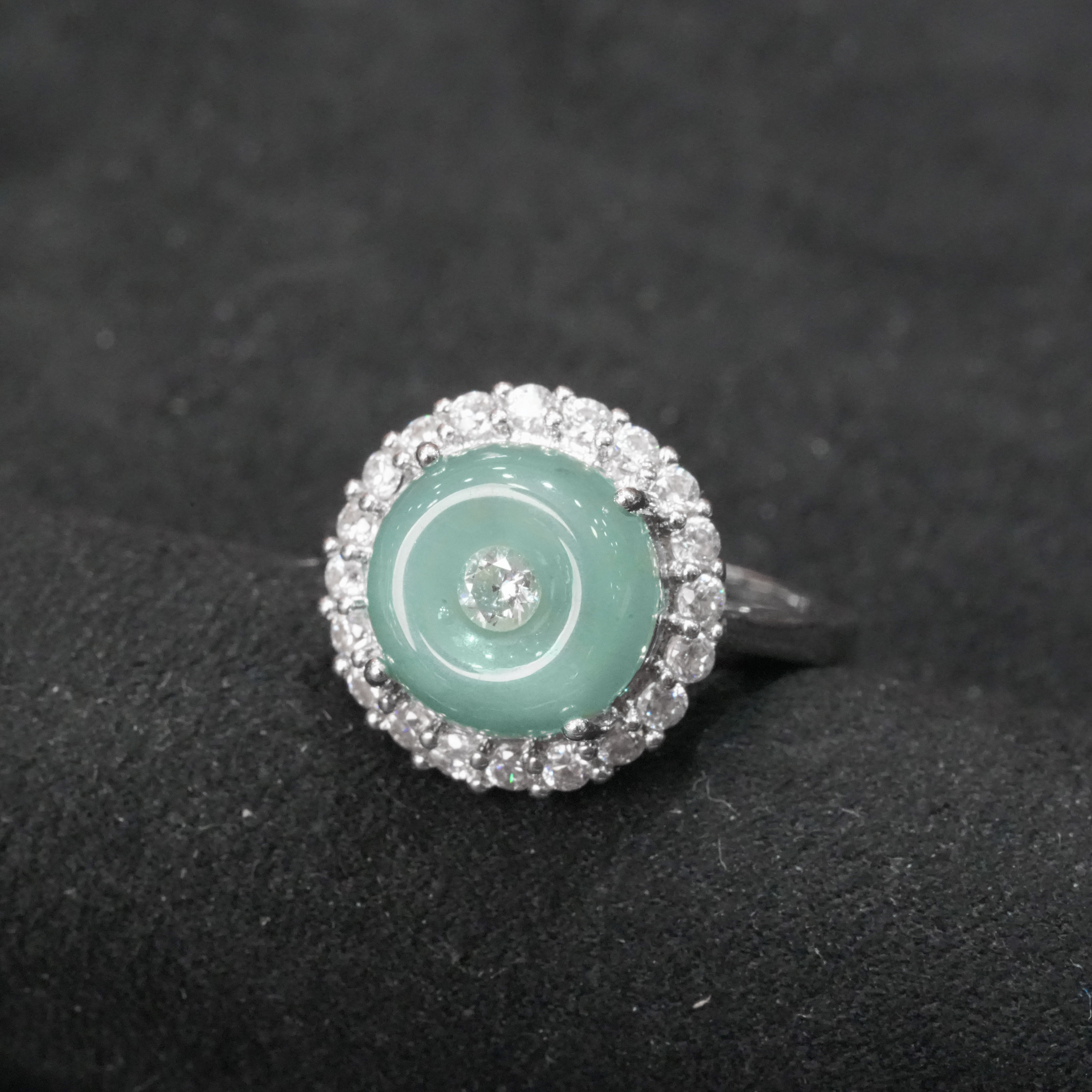 【翠玉翡翠】天然A货翡翠平安扣戒指(多样性发)开口戒气质时尚精美