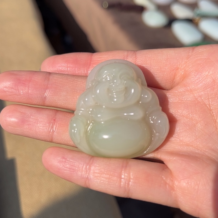 和田玉吊坠(不含链)未镶嵌37.5*12.8