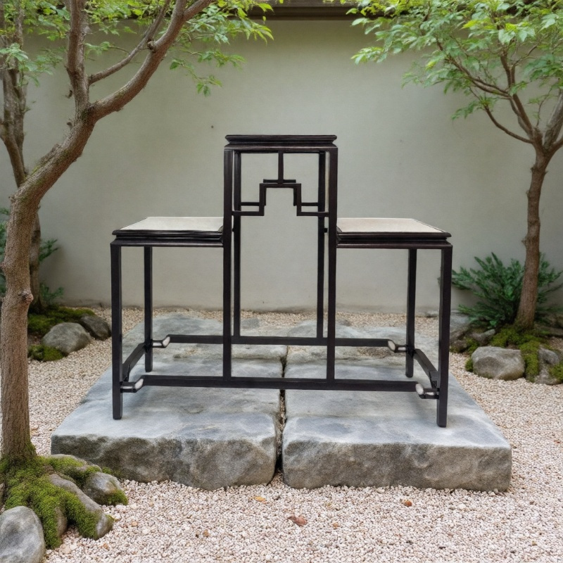 6三阳开泰酢浆草铝合金花架文昌竹三角梅花架蝴蝶兰花架花盆花几