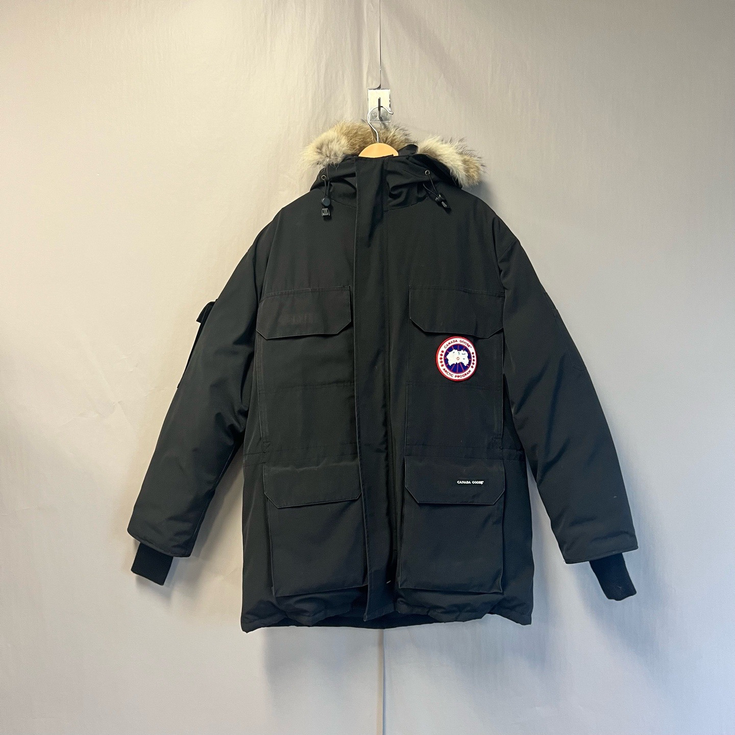 99新 CANADA GOOSE 加拿大鹅连帽远征中长款羽绒服 m码 #4022jnd