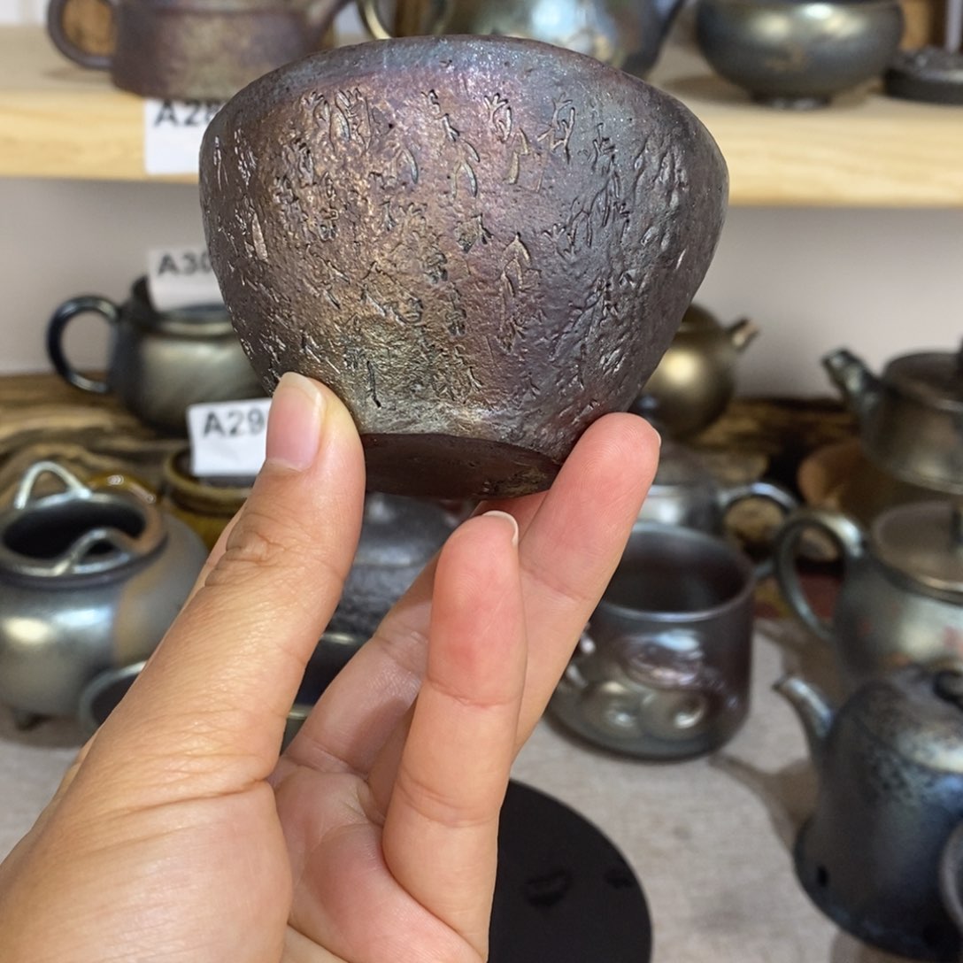 建水紫陶柴烧主人杯