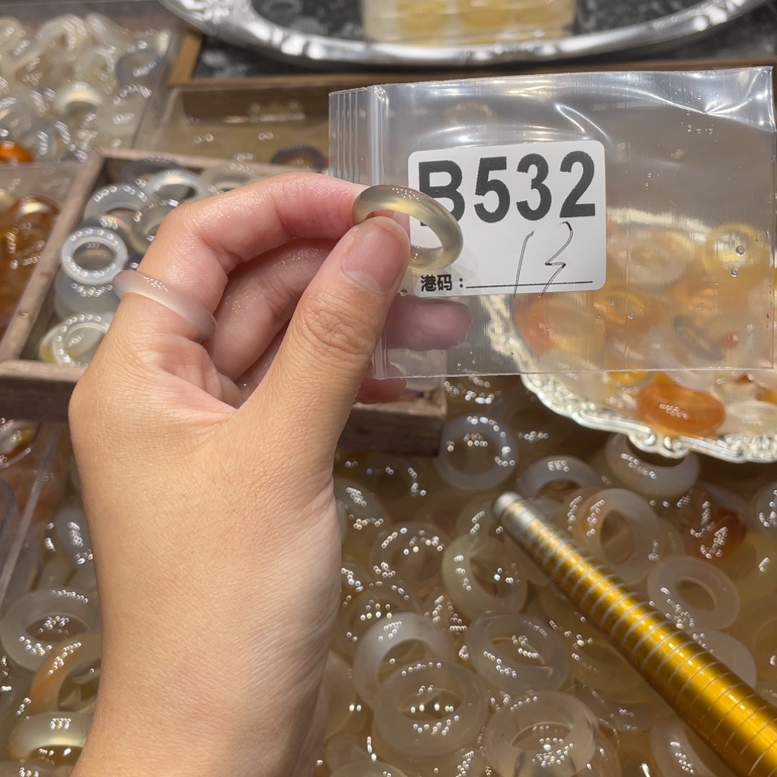 玛瑙/玉髓未镶嵌戒指532