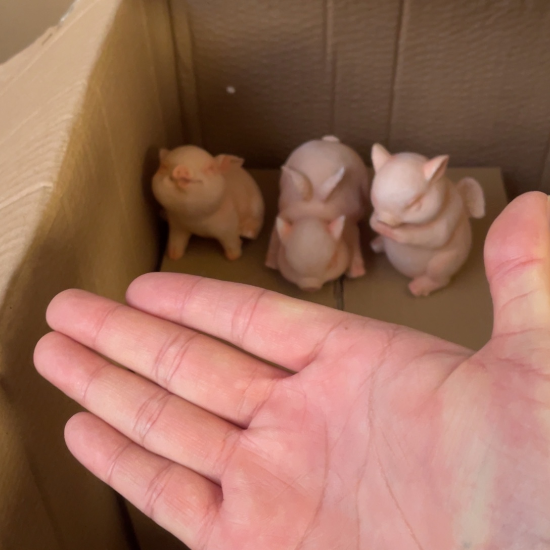 【闪购商品】树脂三只小猪一组