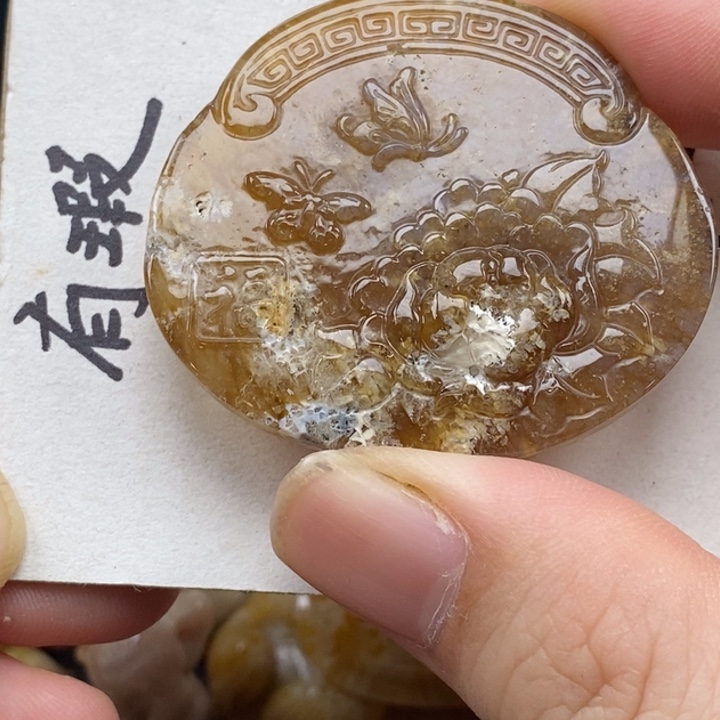 硅化珊瑚（珊瑚玉）未镶嵌颈饰