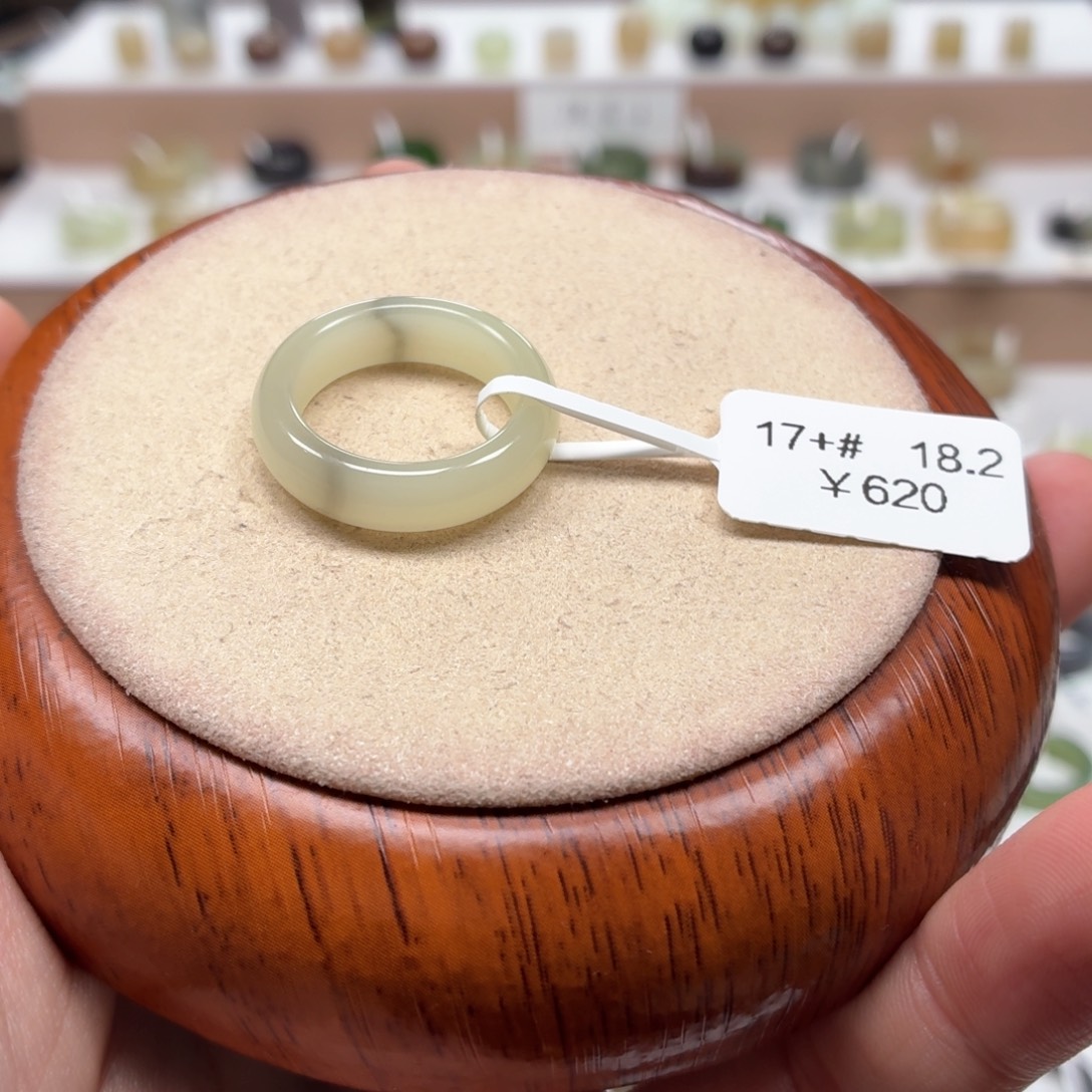 J***r和田玉未镶嵌戒指18.2