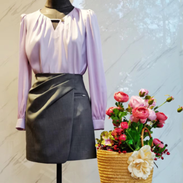 清仓知恩灰色小半裙春秋夏可以穿 自带带打底裤2956