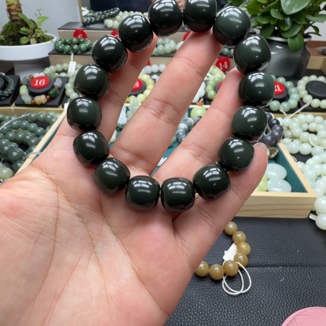 和田玉未镶嵌手链14