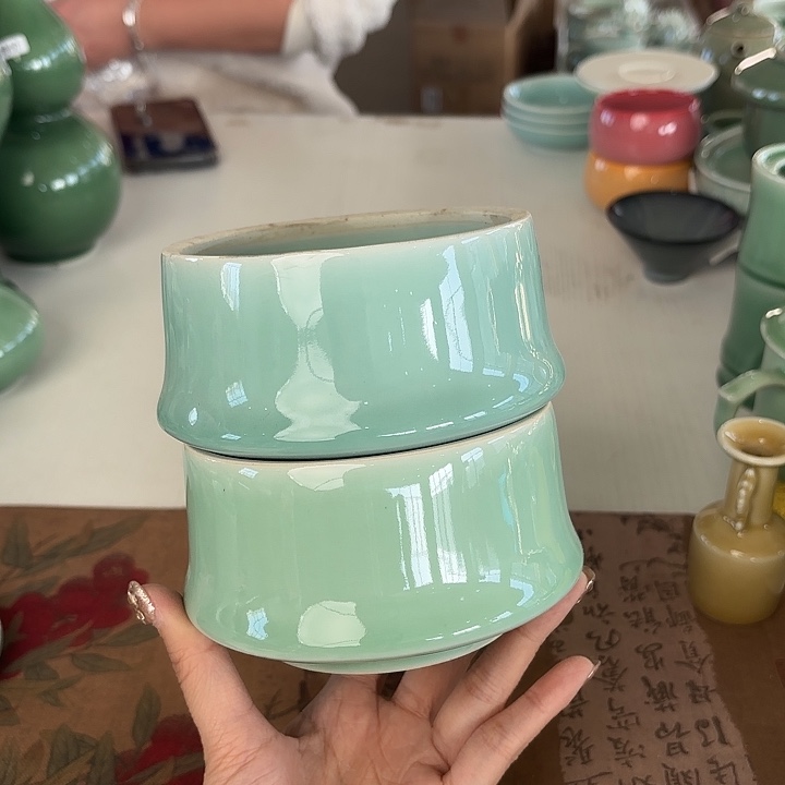 龙泉云间青瓷小米茶器