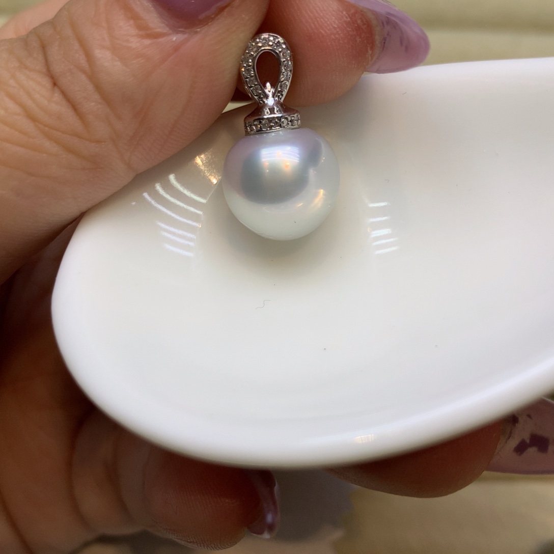 颈饰银S925镶嵌海水珍珠