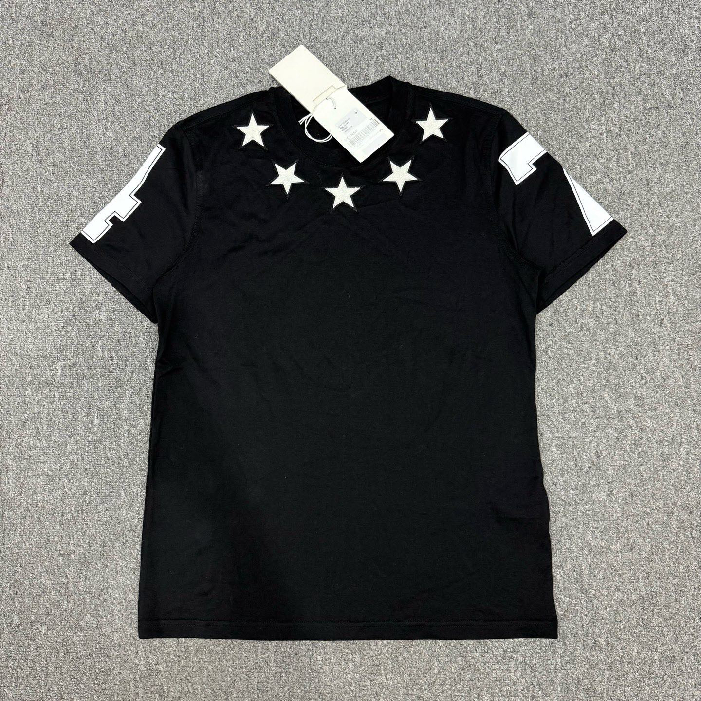 未使用 Givenchy/纪梵希 14756839  黑色领口星星圆领短袖M棉