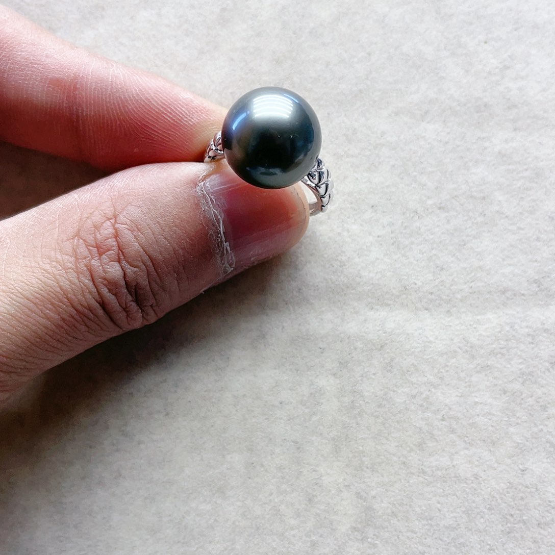 海水珍珠戒指银S925镶嵌