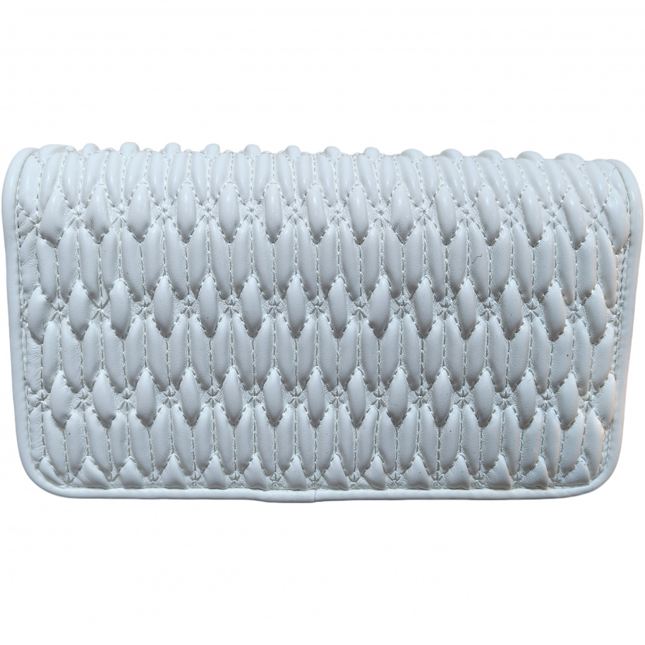 TOLEX2025新款手工百搭真皮女包褶皱女包黑白