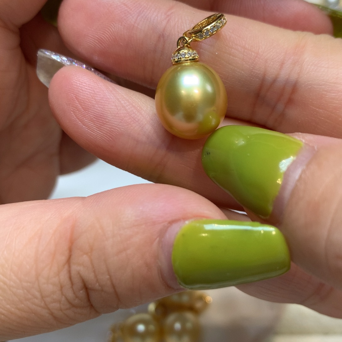 海水珍珠银S925镶嵌颈饰