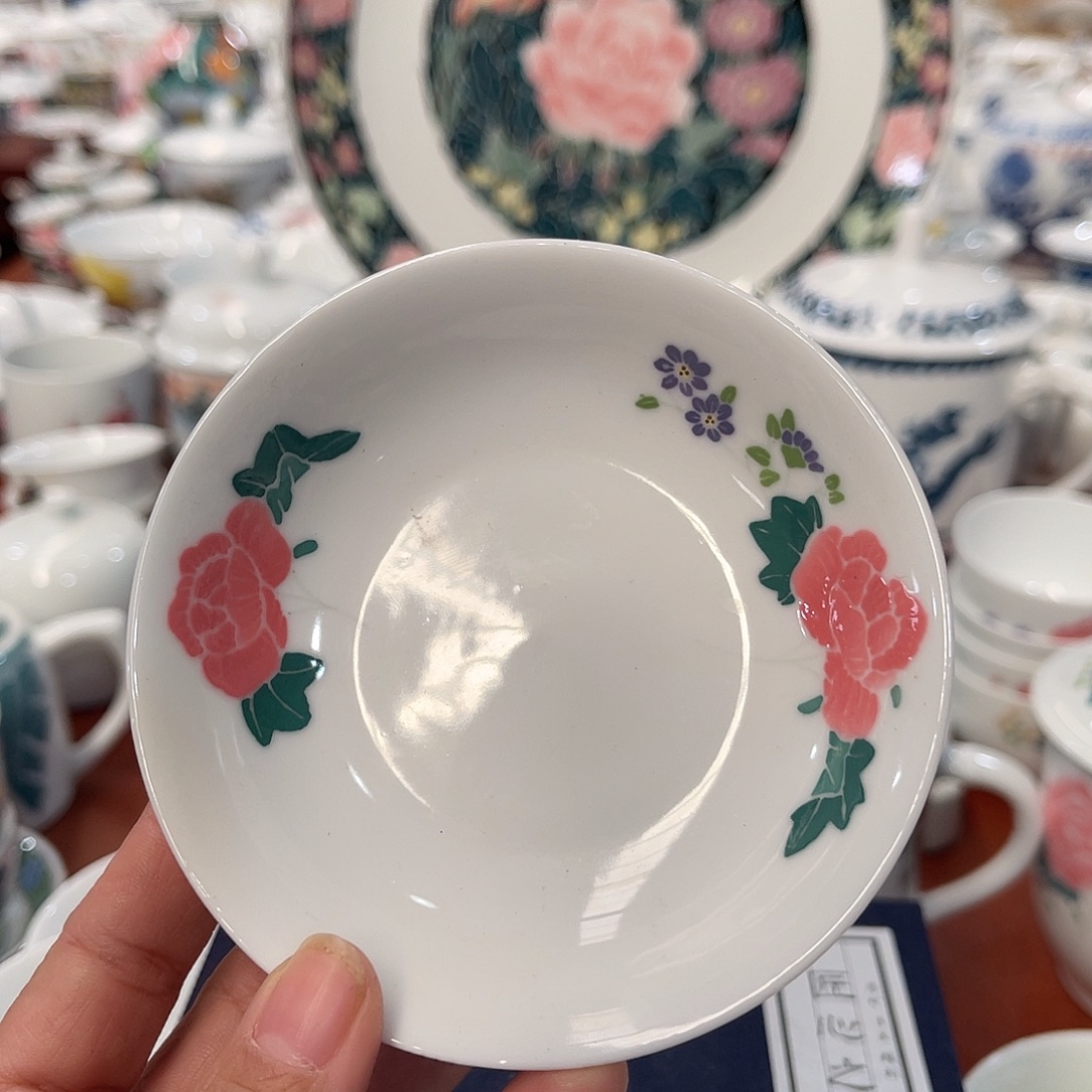 醴陵高温瓷手绘10厘米味碟