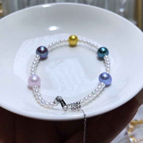 淡水珍珠耳饰银S925镶嵌