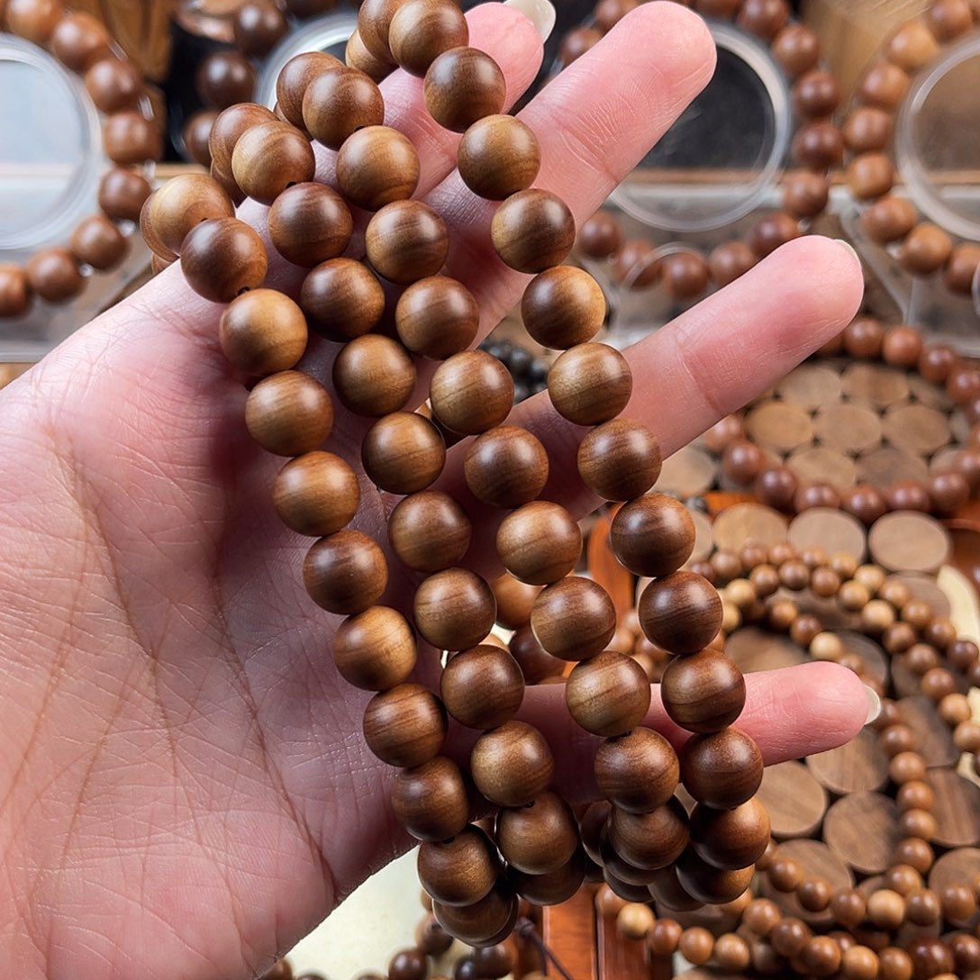 其他檀香木1.0*108横纹黑肉沉水印度迈索尔老山檀香