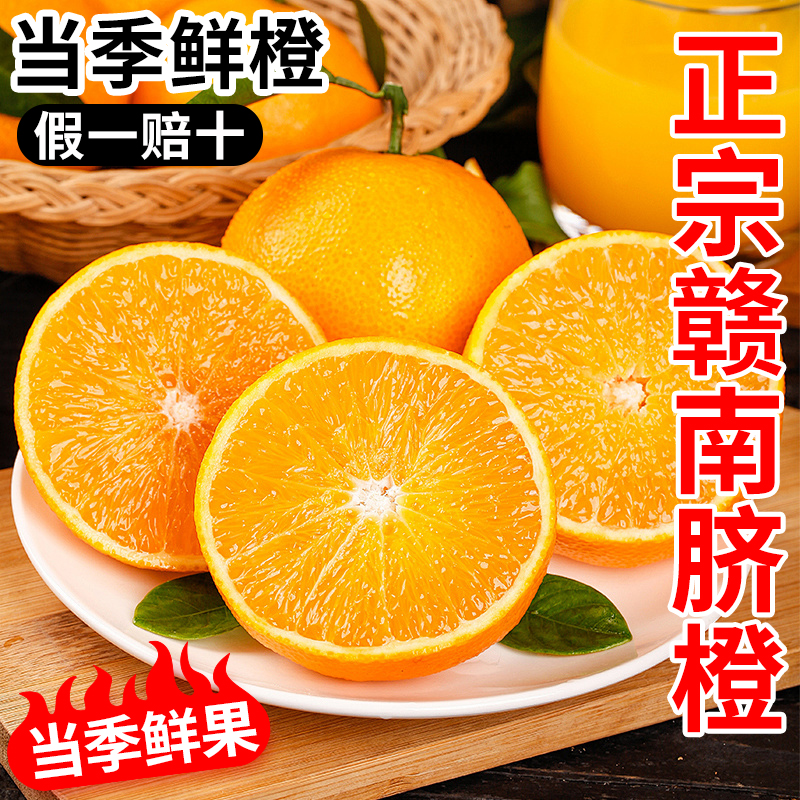 正宗赣南脐橙橙子10斤小果新鲜脐橙当季手剥应季橙子甜橙整箱
