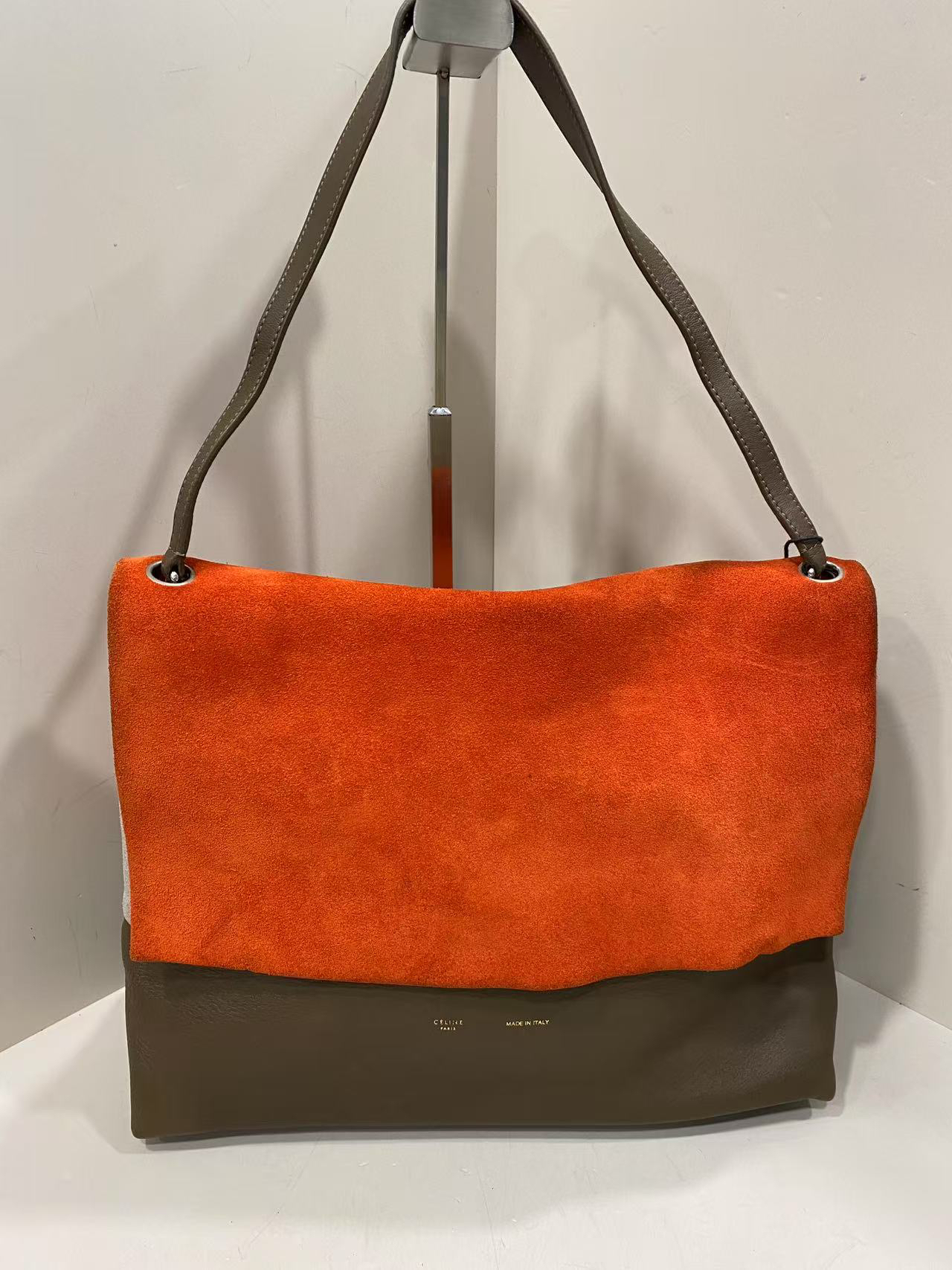 95新 Celine/思琳 【清】 2RT827 拼色麂皮allsoft 单肩包