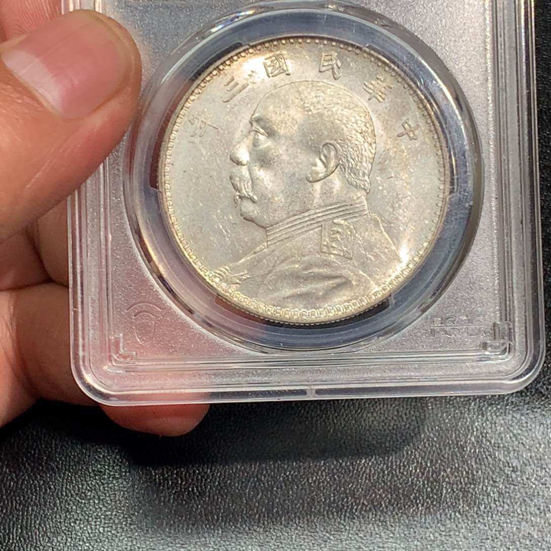 银唐*老银元au58武昌大头一枚0956