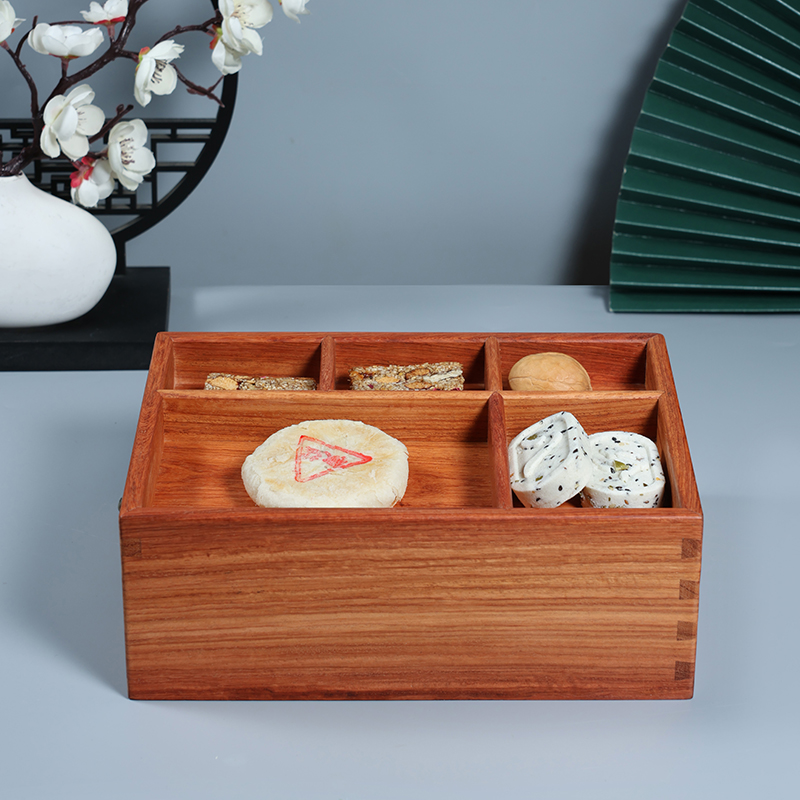 承善堂 缅甸花梨木（大果紫檀）桌面收纳盒中式红木储物盒整理盒